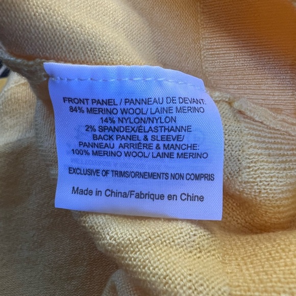 Tory Burch Sweater Cardigan Yellow Large Wool - Picture 5 of 9